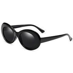 Oval Thick Frame Sunglasses UV Protection Sun Glasses