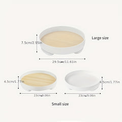 Modern Round Decorative Tray for Skincare and Perfume Storage