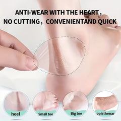 100PCS Waterproof Transparent Heel Stickers Anti Wear & Anti Friction
