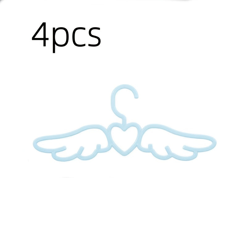 4pcs Love Angel Wings Shaped Hanger with Tie Scarf Holder
