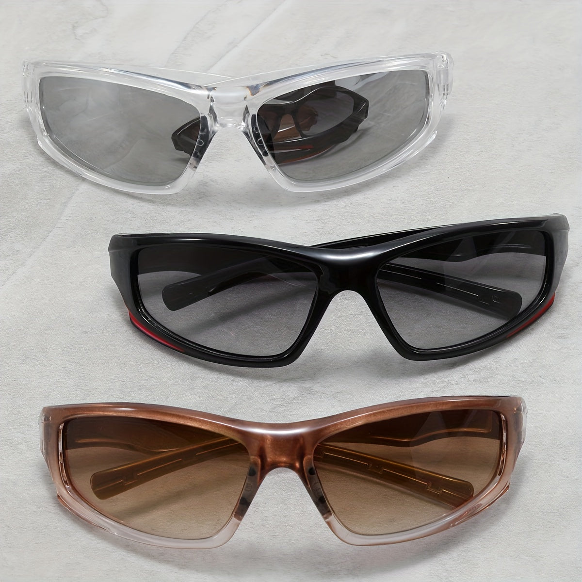 3 Pairs Men's Punk Sunglasses UV Protection