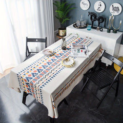 Geometric Printed Bohemian Style Table Cloth Waterproof Non-slip Dining