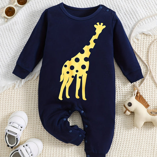 Cartoon Print Long Sleeve Baby Onesie Romper