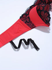 Colorblock Lace Push Up Bra Women's Lingerie