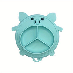Stylish Baby Dinner Plate with Suction Cup - Training Tableware