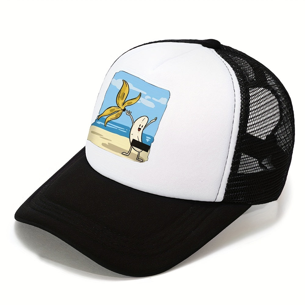 Men's Baseball Mesh Cap Breathable Outdoor Sunshade Trucker Hat