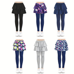 Girls Leggings With Skirt Warm Kids Leggings Tutu Pants For 4 10 Years Girl