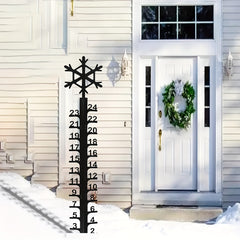Metal Snow Gauge Large Iron Snowfall Measuring Rod Durable Garden Christmas Gift