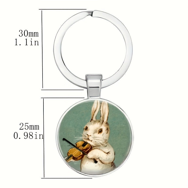 Boy's Rabbit Bag Keychain Vintage Rabbit Keychain