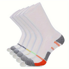 5 Pairs Men's Non Slip Shock Absorption Sport Socks