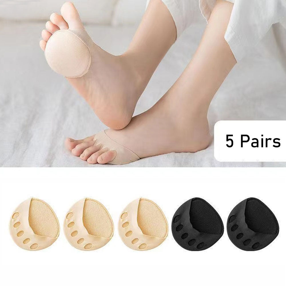 Women's High Heel Forefoot Cushion Pads - Non-slip Insoles & Invisible Socks