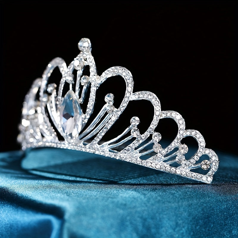 Silvery Crown Crystal Rhinestone Wedding Accessories