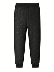 Men's Warm Fleece Stretch Joggers with Zipper Pockets