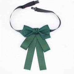 Solid Classic Bow Tie Layer Bowknot Adjustable Necktie For Women