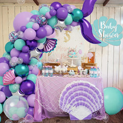 Mermaid Theme Balloon Garland Arch Kit Under The Sea Theme Party Decor
