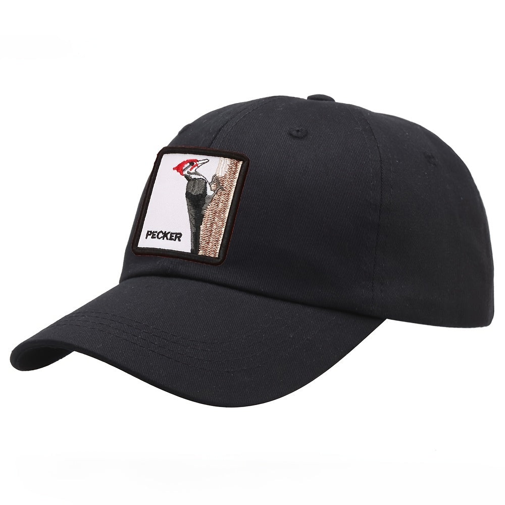 Animal Embroidery Patch Baseball Cap Cotton Sun Hat Adjustable Dad Hats