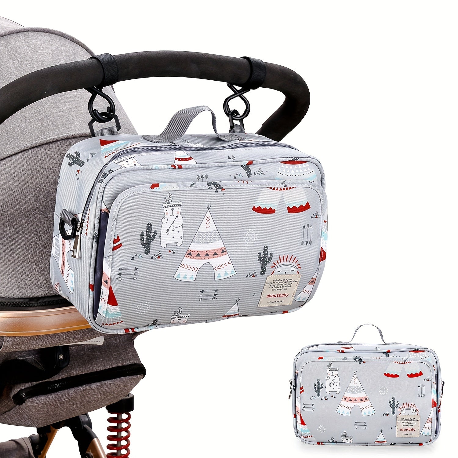 Mini Diaper Hanging Bag for Stroller - Nursery Storage Organizer