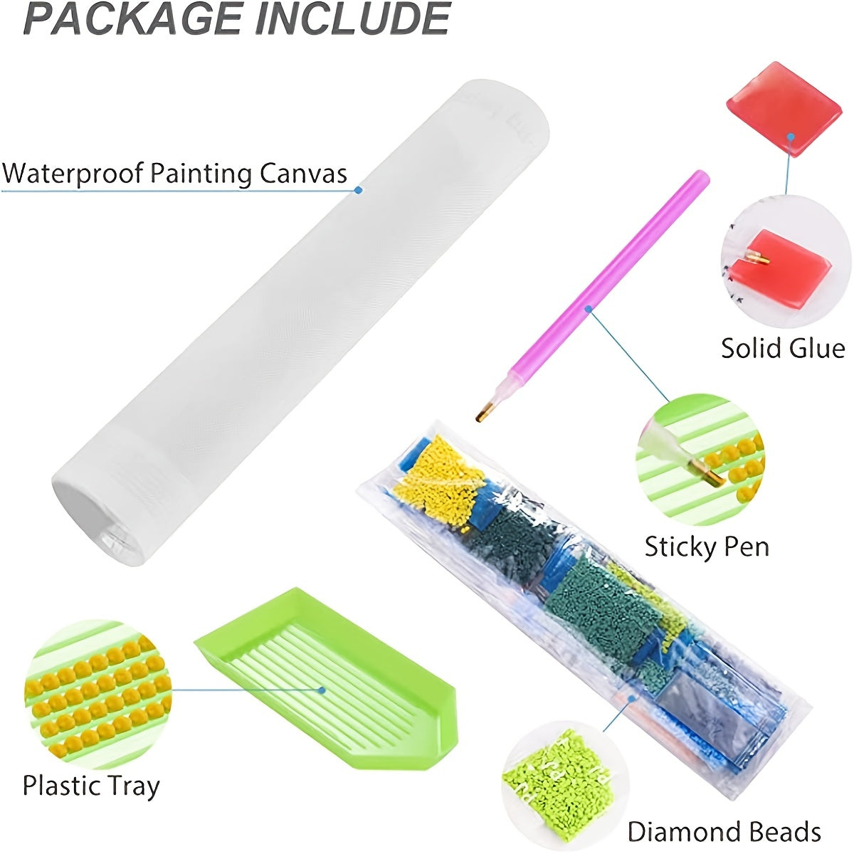 DIY Rhinestone Diamond Painting Kit for Home Wall Decor 12x16in