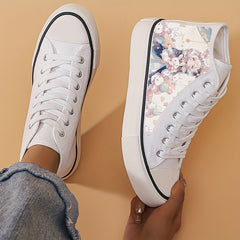 Anime Girl Pattern Lightweight High Top Breathable Canvas Sneakers