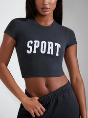 Sport Short Sleeve Yoga T shirt High Stretch Sports Running Top