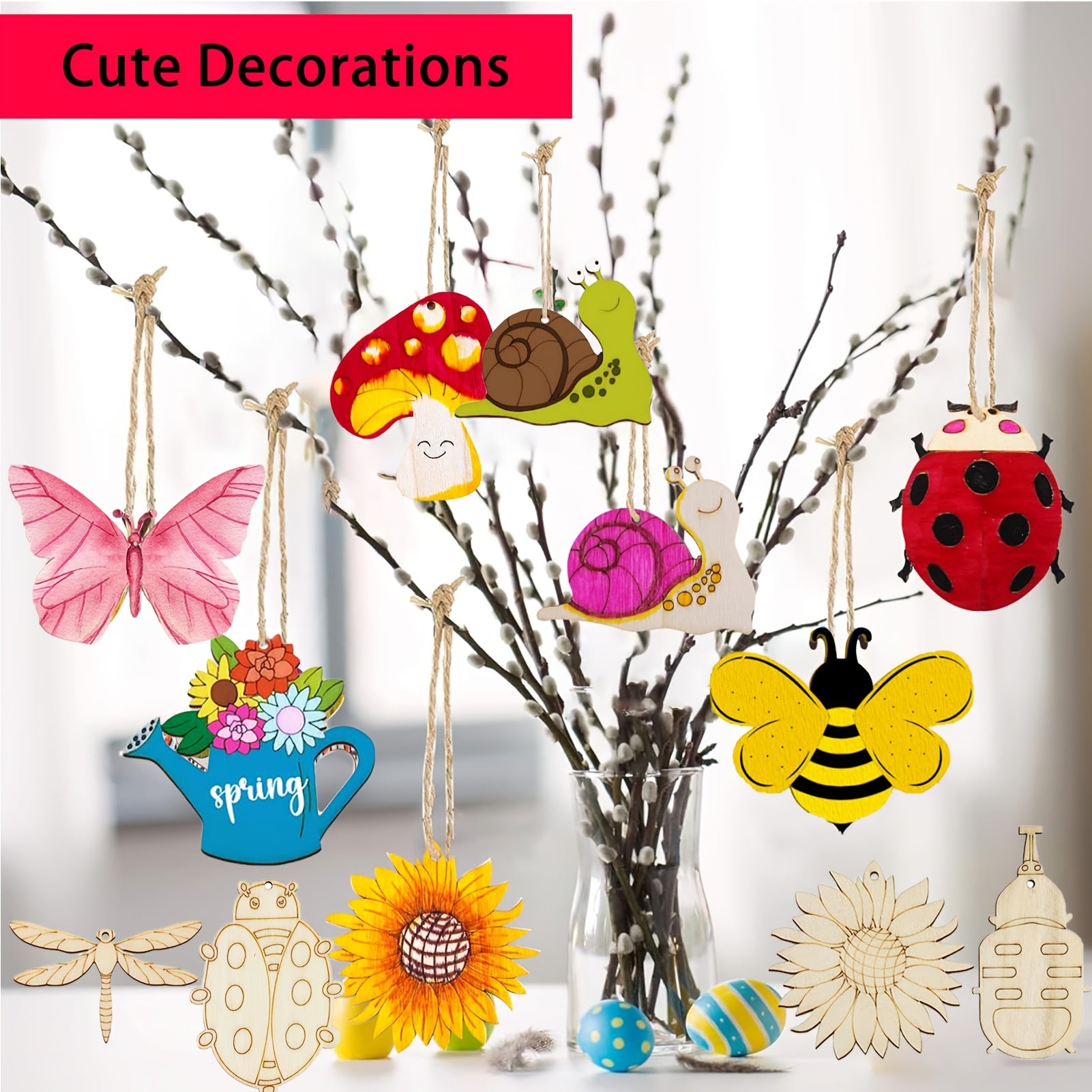 Wooden Animal Crafts Set for Kids - 288pcs Creative Toy
