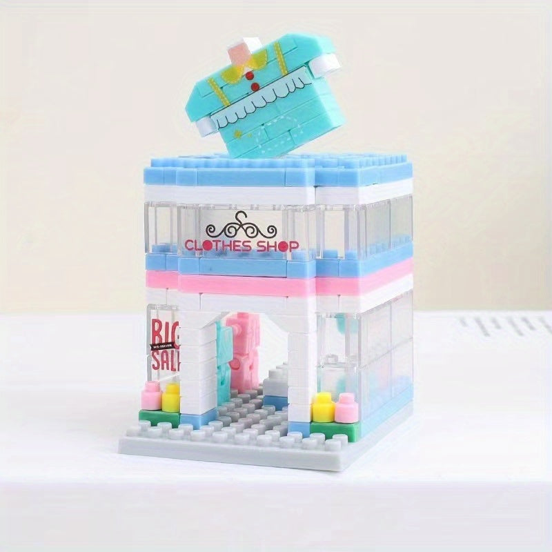 City Street Scene 3D Puzzle Toy w/ Diamond Bricks ABS Material