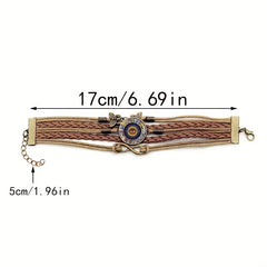 Vintage Butterfly Infinity Symbol Time Gemstone Bracelet