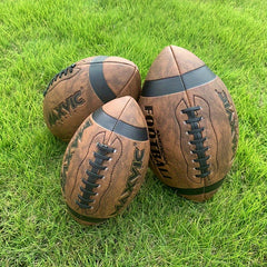 Retro American Football Adult Game Training Rugby Ball Size 3 6 9