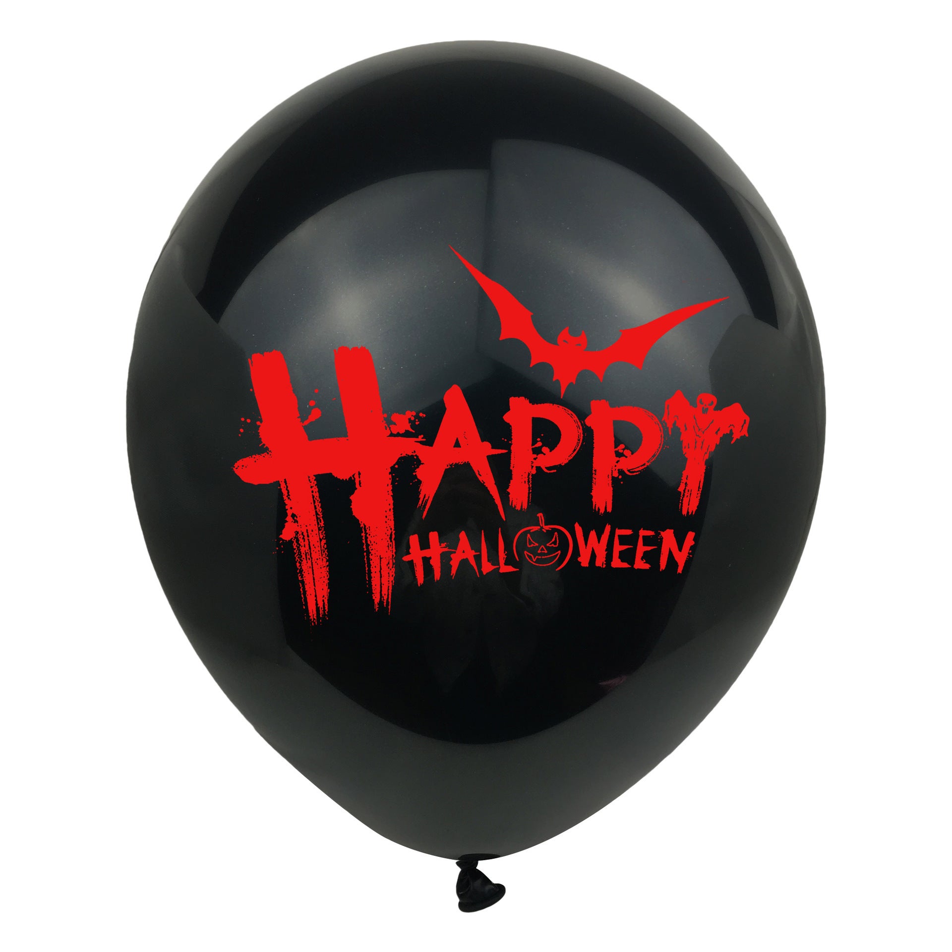 10pcs Halloween Skeleton Latex Balloon Bat Pumpkin Ghost Face