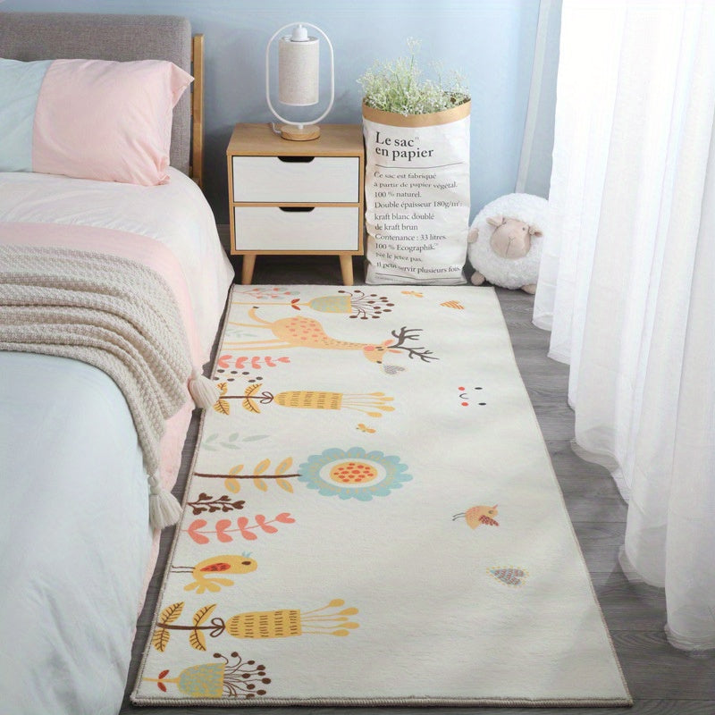 Thickened Shaggy Rugs For Bedroom Modern Cashmere Bedroom Long Strip Bedside Rug