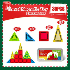 Mini Magnetic Building Blocks Set Portable Tin Box Creative Toy for Kids 3+