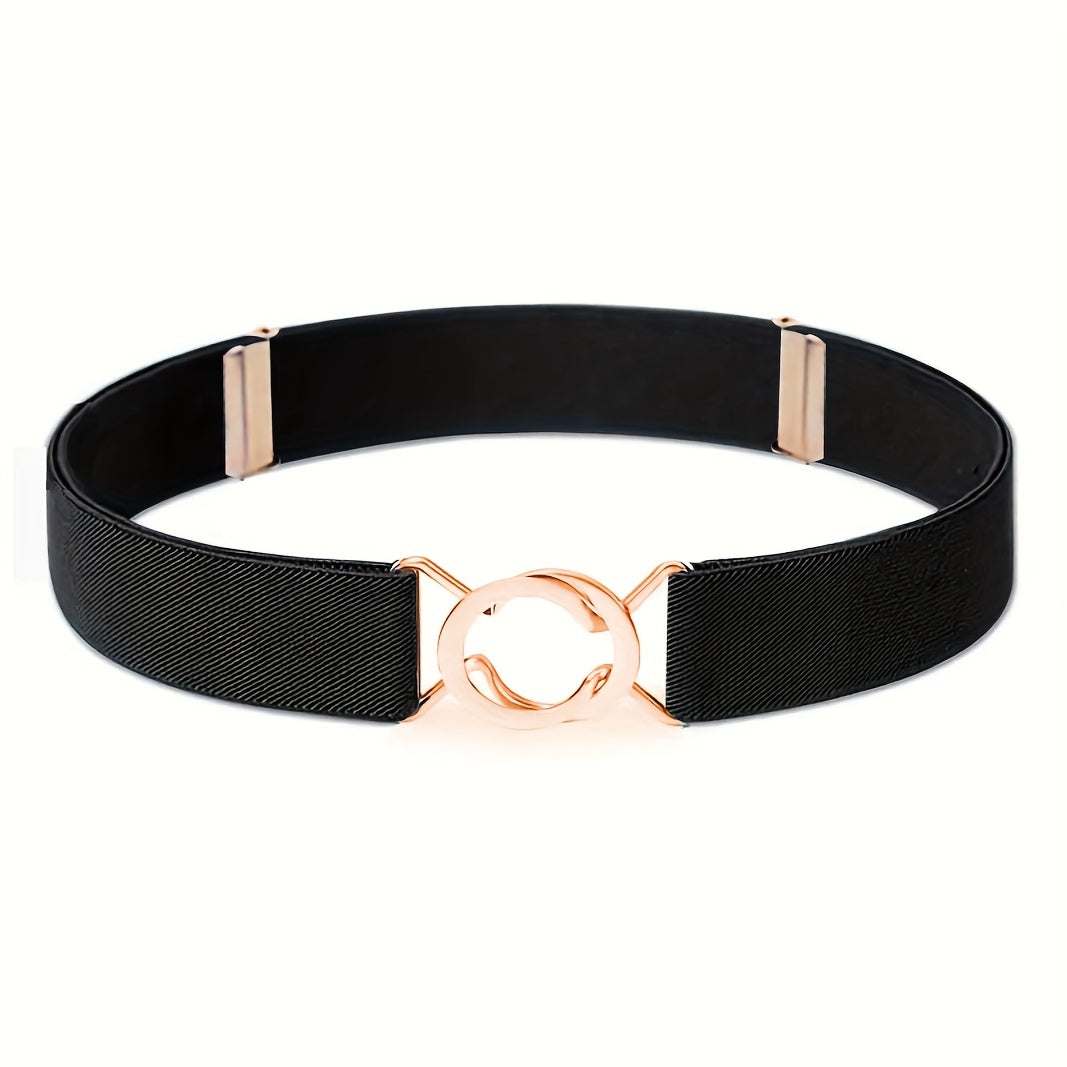 Women's Elastic Waistband with Adjustable Metal Buckle