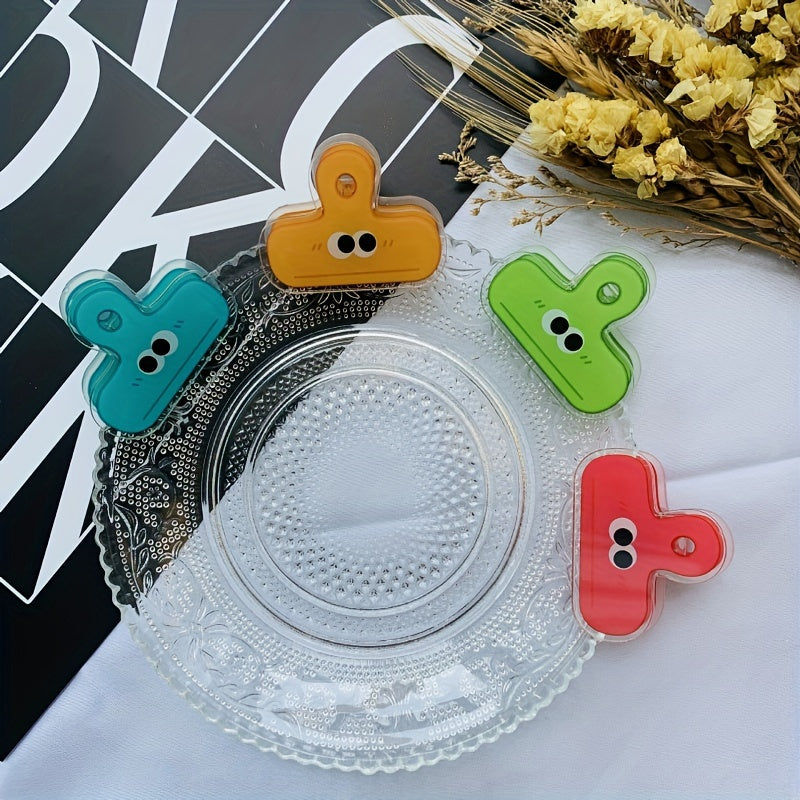 8pcs Transparent Acrylic Storage Clips for Office Stationery and Bookmarks