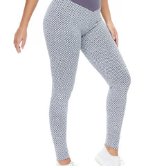 Textured High Waisted Sports Leggings