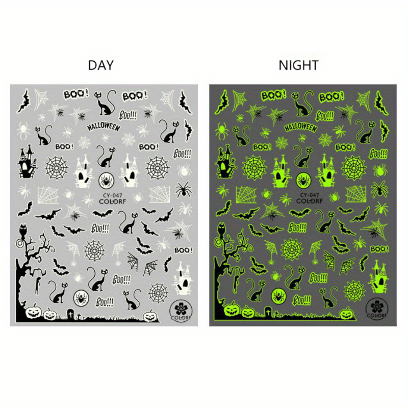 3D Luminous Stickers Flame Star Glitter Resin Filling Nail Art DIY