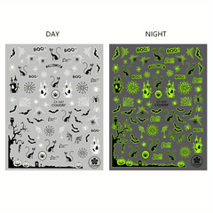 3D Luminous Stickers Flame Star Glitter Resin Filling Nail Art DIY