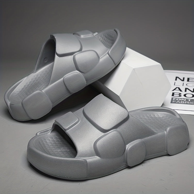 Men's Open Toe Platform Slides Anti-skid Slippers