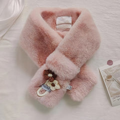 Plush Rabbit Fur Neck Scarf for Women
