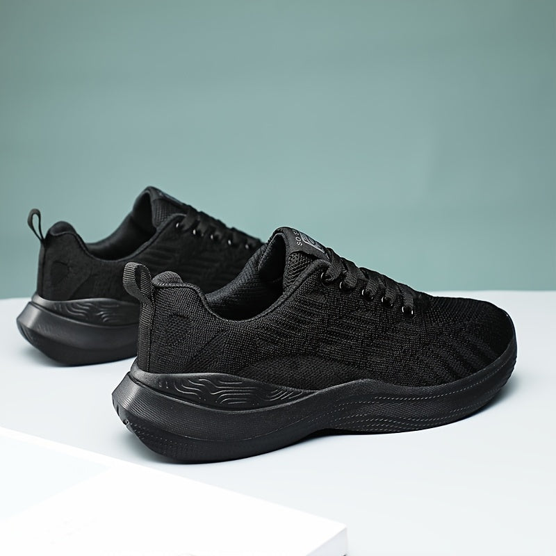 Women's Breathable Knitted Low Top Sneakers Lightweight Soft Sole Running Shoes