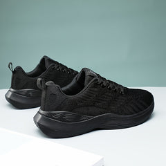 Women's Breathable Knitted Low Top Sneakers Lightweight Soft Sole Running Shoes