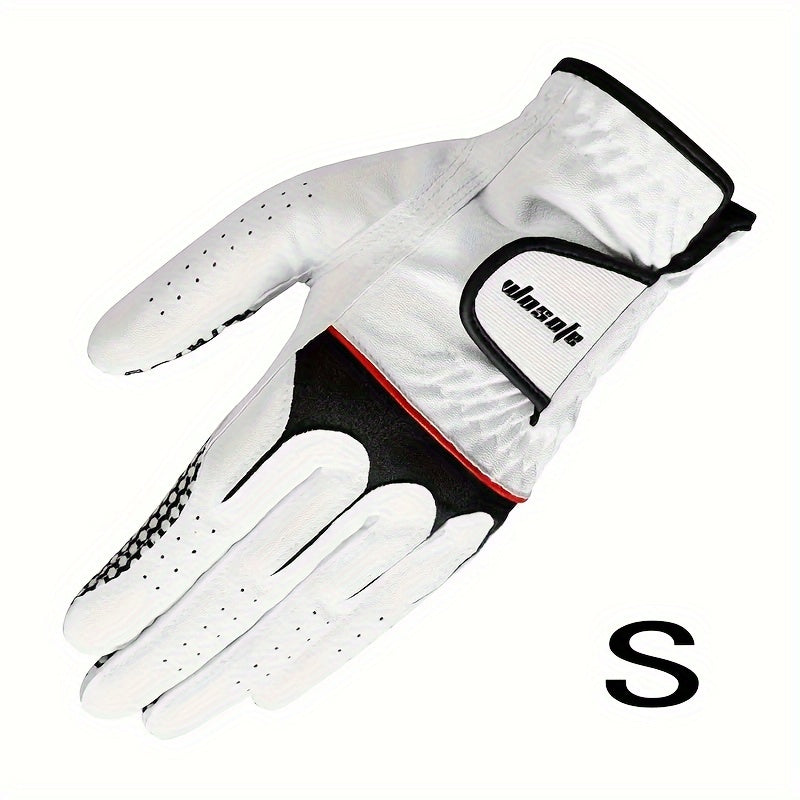 Wosofe Golf Gloves Non-slip PU Leather Left Hand Gloves Durable Breathable