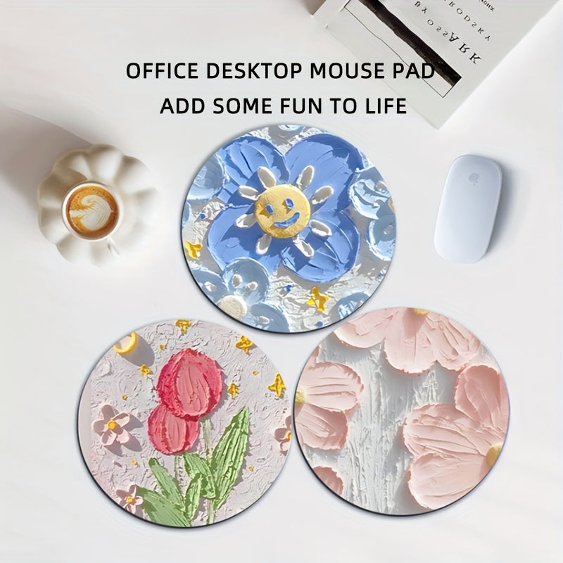 Flower Round Women's Mouse Pad