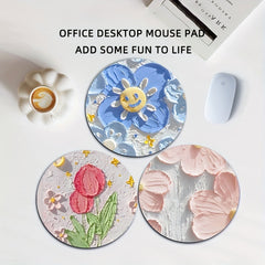 Flower Round Women's Mouse Pad