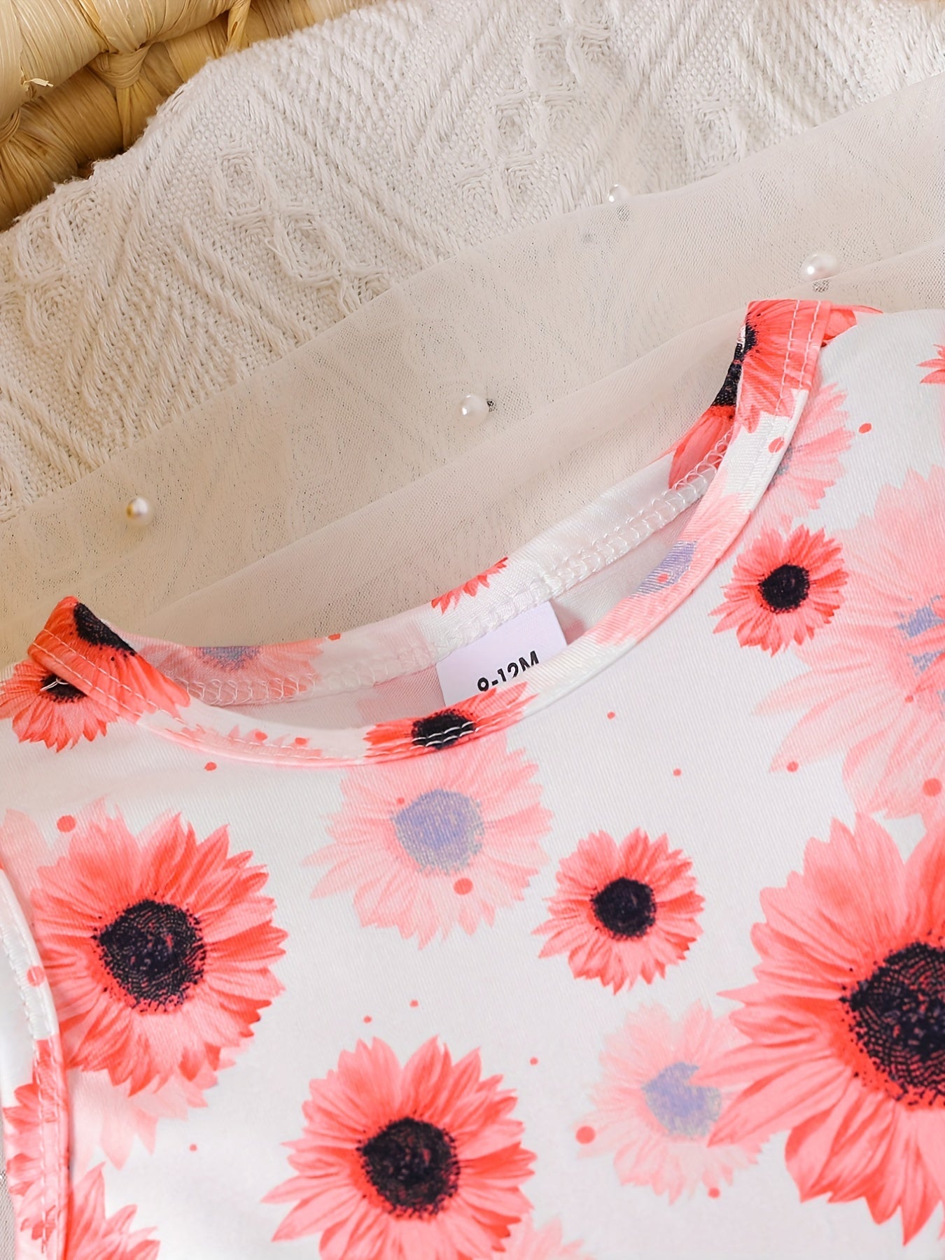 Sweet Floral Print Sleeveless Puffy Dress for Toddler Girls