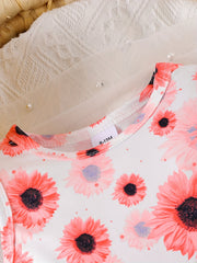 Sweet Floral Print Sleeveless Puffy Dress for Toddler Girls