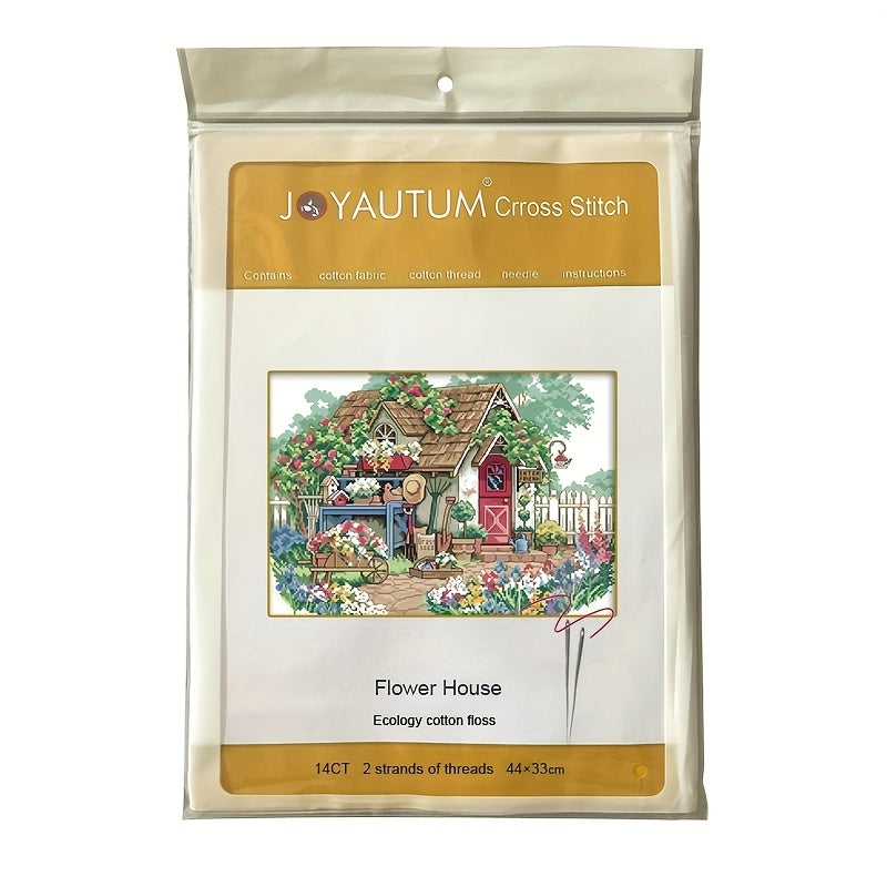 Romantic Pastoral Landscape Cross Stitch Embroidery 14CT Cloth Eco Cotton