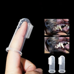EasyClean Pet Finger Toothbrush for Dogs Gentle Dental Care Soft Bristles