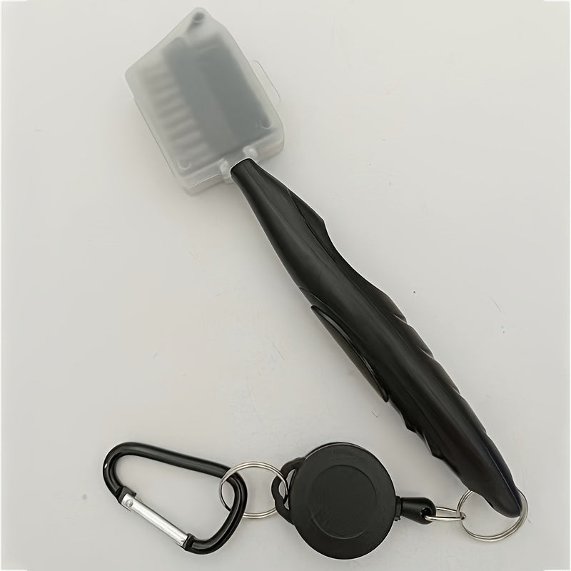 Golf Club Cleaning Brush with Protective Case and Carabiner Clip