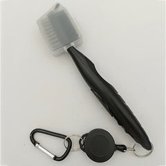Golf Club Cleaning Brush with Protective Case and Carabiner Clip