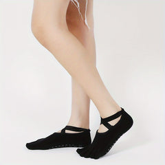 Breathable Anti Slip Yoga Socks for Women Five Finger Sports Casual Wear
